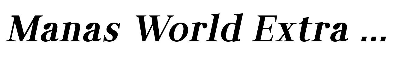 Manas World Extra Bold Italic